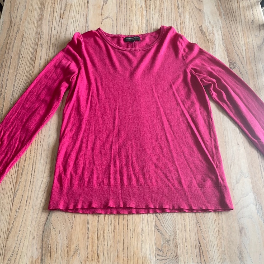 Banana Republic pink silk cashmere sweater Size L